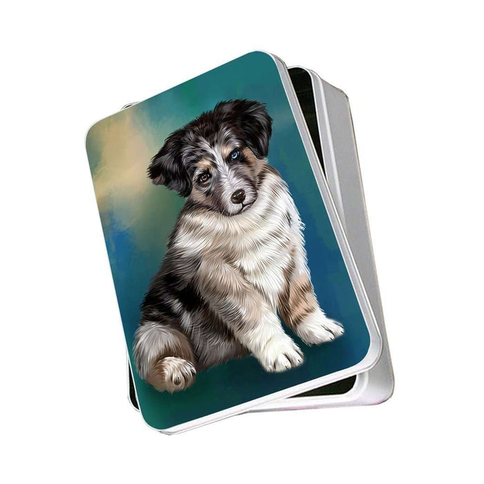 Australian Shepherd Dog Photo Storage Tin