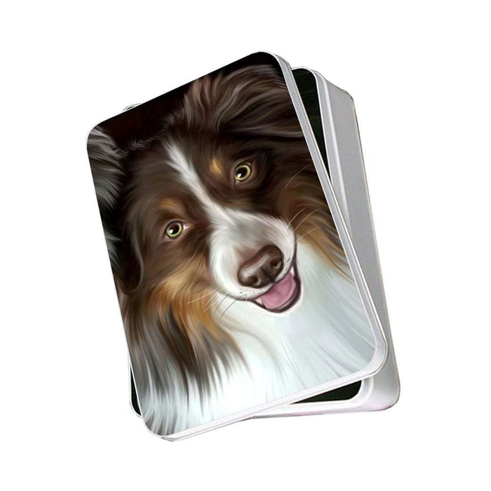 Australian Shepherd Dog Photo Storage Tin