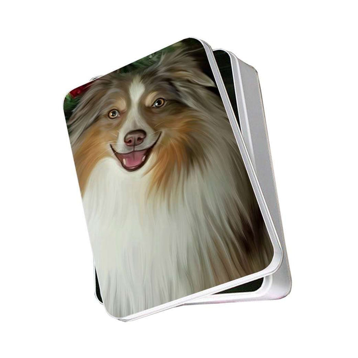 Australian Shepherd Dog Photo Storage Tin