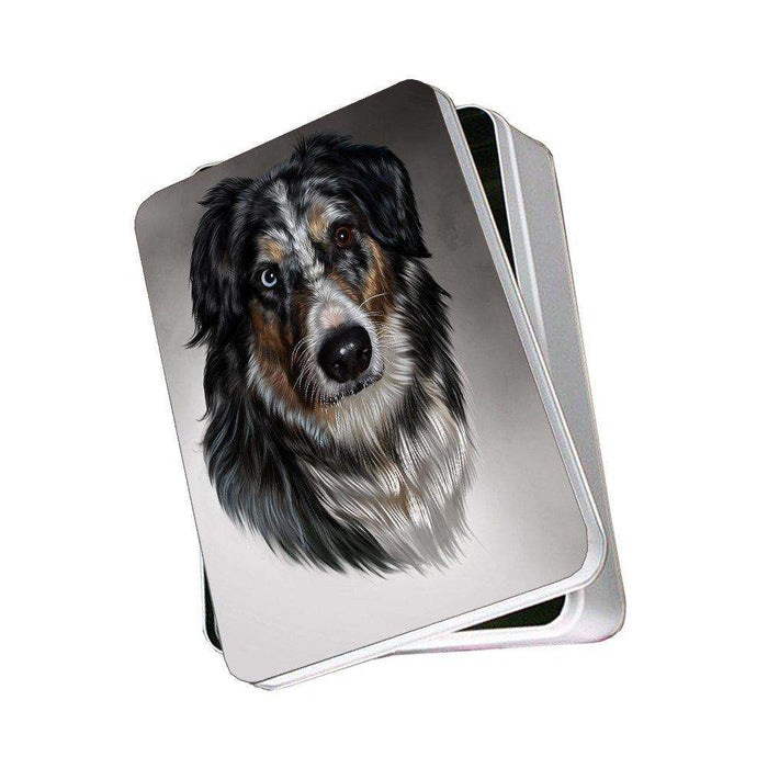 Australian Shepherd Dog Photo Storage Tin