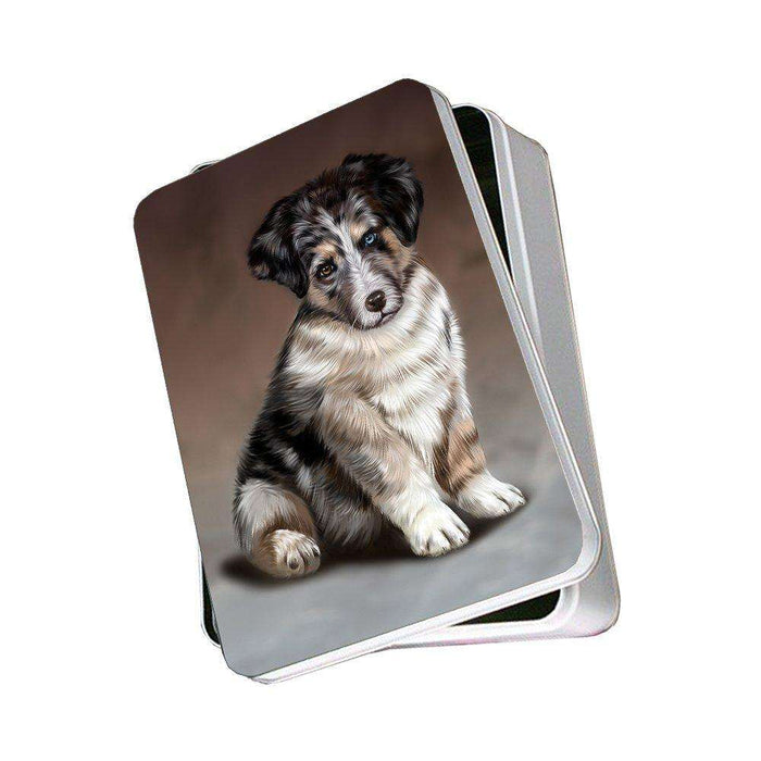 Australian Shepherd Dog Photo Storage Tin