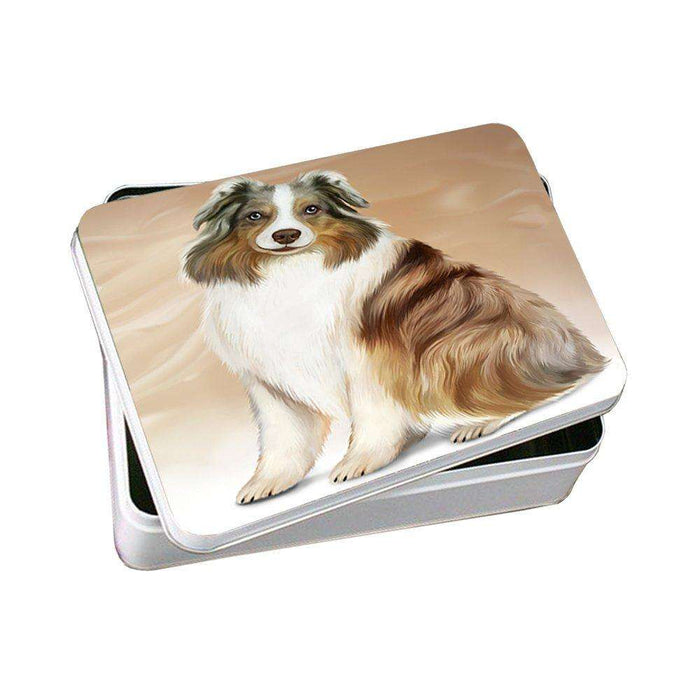 Australian Shepherd Dog Photo Storage Tin