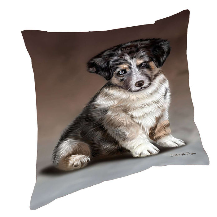 Australian Shepherd Dog Throw Pillow