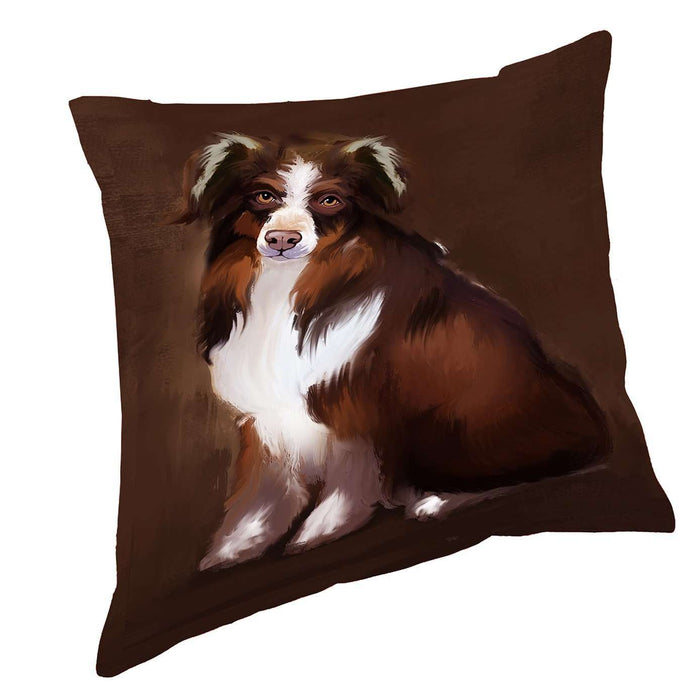 Australian Shepherd Dog Throw Pillow