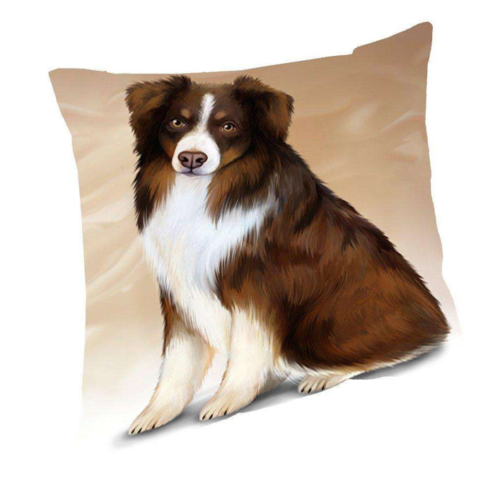 Australian Shepherd Dog Throw Pillow