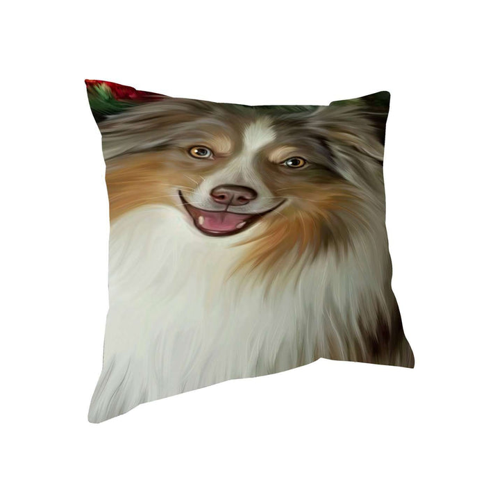 Australian Shepherd Dog Throw Pillow