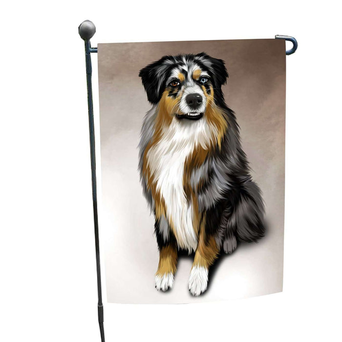 Australian Shepherd Gray Adult Dog Garden Flag