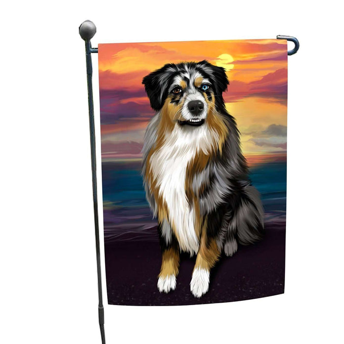 Australian Shepherd Gray Adult Dog Garden Flag