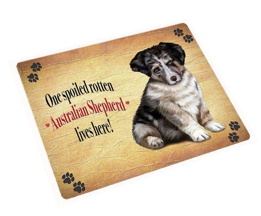 Australian Shepherd Gray Spoiled Rotten Dog Large Refrigerator / Dishwasher Magnet 11.5" x 17.6"