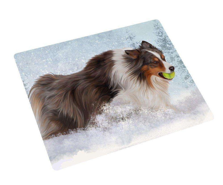 Australian Shepherd Red Merle Dog Large Refrigerator / Dishwasher Magnet 11.5" x 17.6"