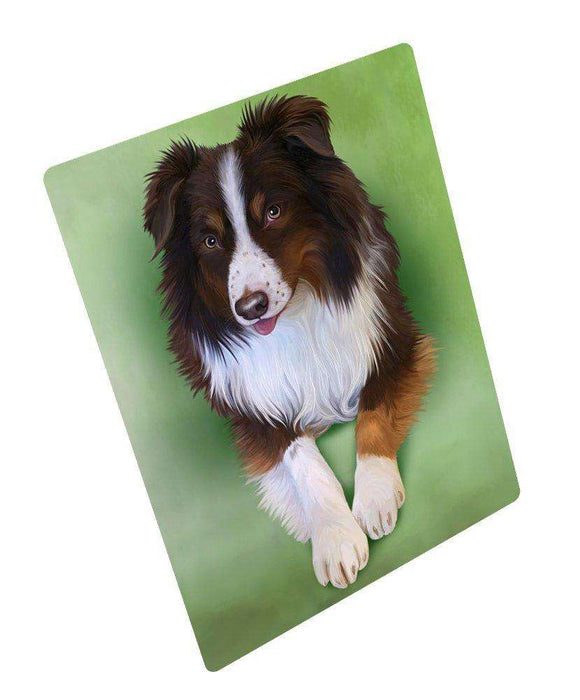 Australian Shepherd Red Tri Dog Art Portrait Print Woven Throw Sherpa Plush Fleece Blanket