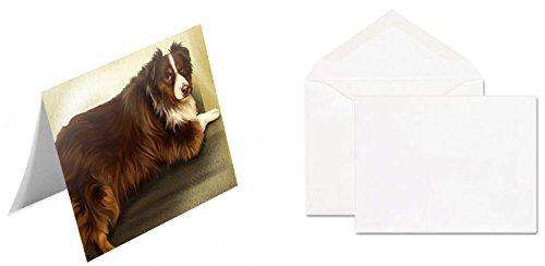 Australian Shepherd Red Tri Dog Handmade Artwork Assorted Pets Greeting Cards and Note Cards with Envelopes for All Occasions and Holiday Seasons