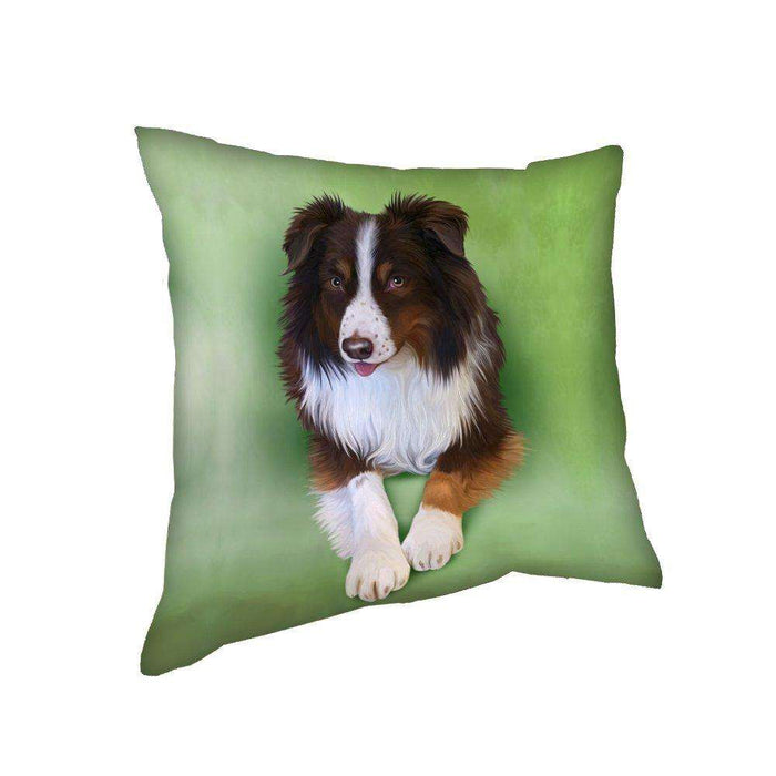 Australian Shepherd Red Tri Dog Throw Pillow
