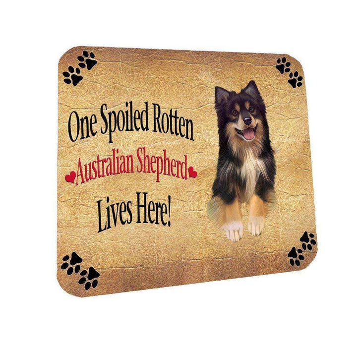 Australian Shepherd Spoiled Rotten Dog Coasters Set of 4