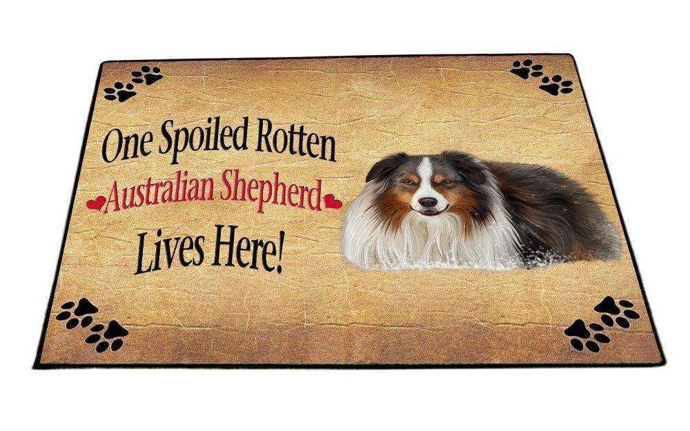 Australian Shepherd Spoiled Rotten Dog Indoor/Outdoor Floormat