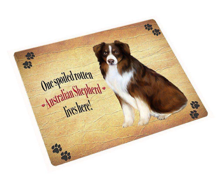 Australian Shepherd Spoiled Rotten Dog Large Refrigerator / Dishwasher Magnet 11.5" x 17.6"