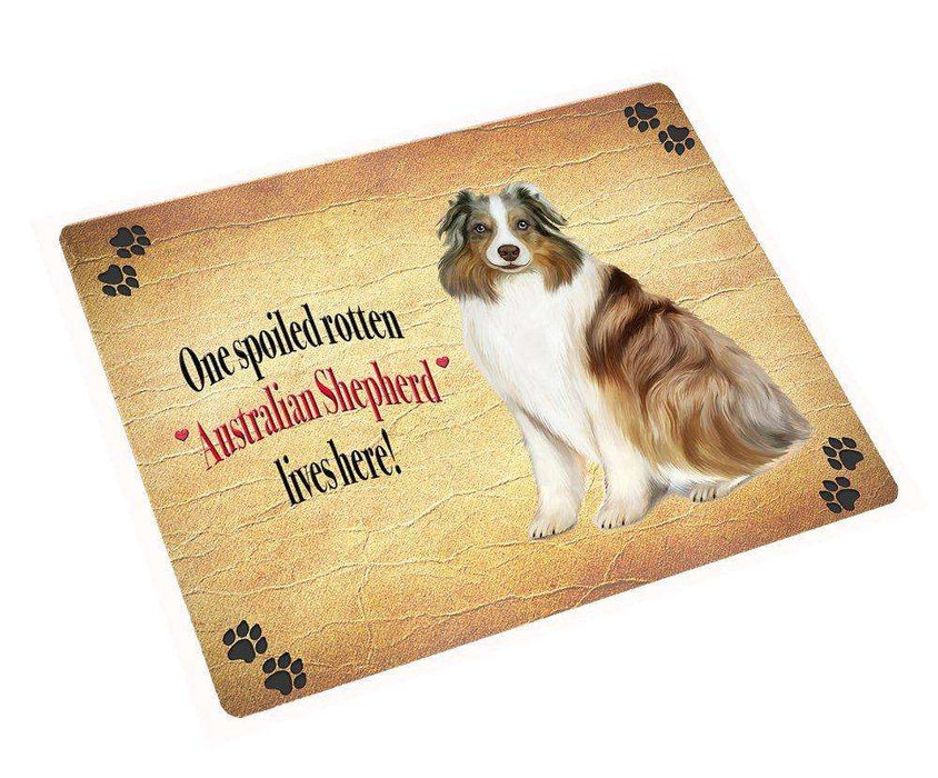 Australian Shepherd Spoiled Rotten Dog Large Refrigerator / Dishwasher Magnet 11.5" x 17.6"