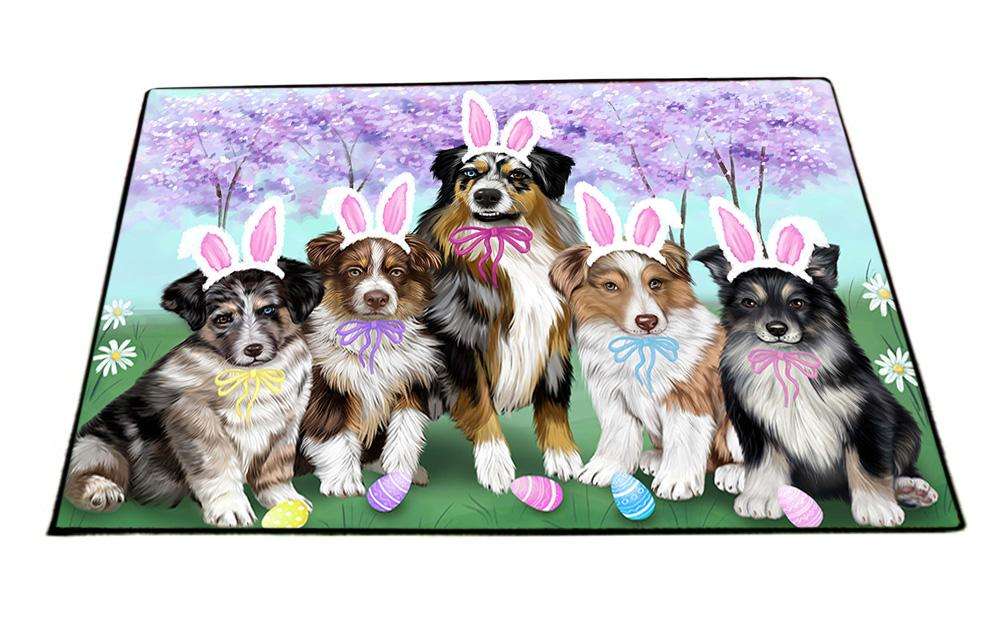 Australian Shepherds Dog Easter Holiday Floormat FLMS49545