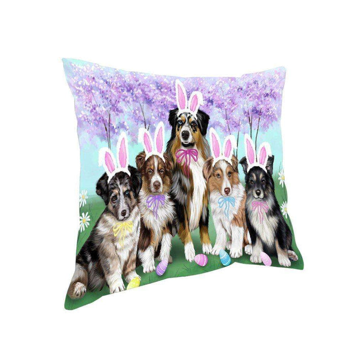 Australian Shepherds Dog Easter Holiday Pillow PIL52368
