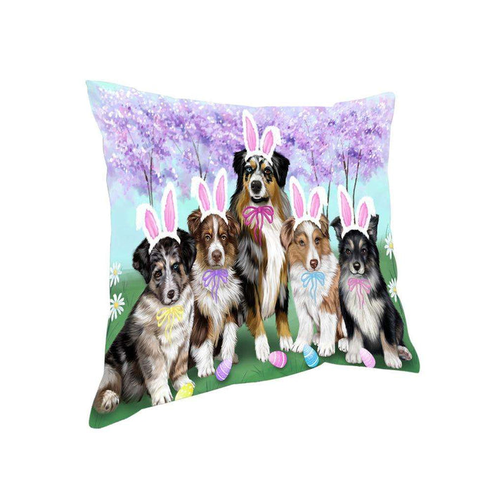 Australian Shepherds Dog Easter Holiday Pillow PIL73552