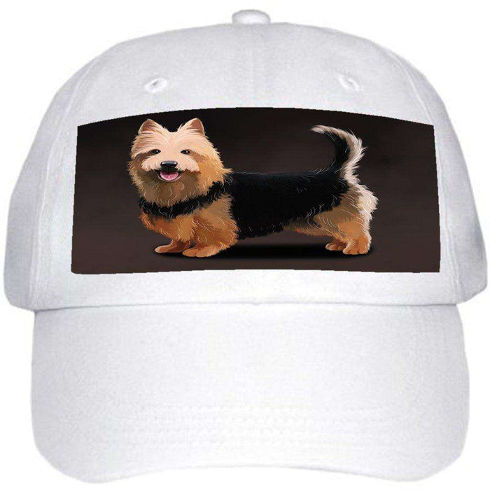 Australian Terrier Dog Ball Hat Cap Off White