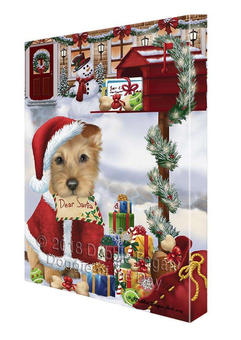 Australian Terrier Dog Dear Santa Letter Christmas Holiday Mailbox Canvas Print Wall Art Décor CVS99530