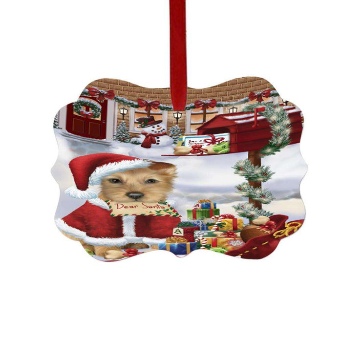 Australian Terrier Dog Dear Santa Letter Christmas Holiday Mailbox Double-Sided Photo Benelux Christmas Ornament LOR49005