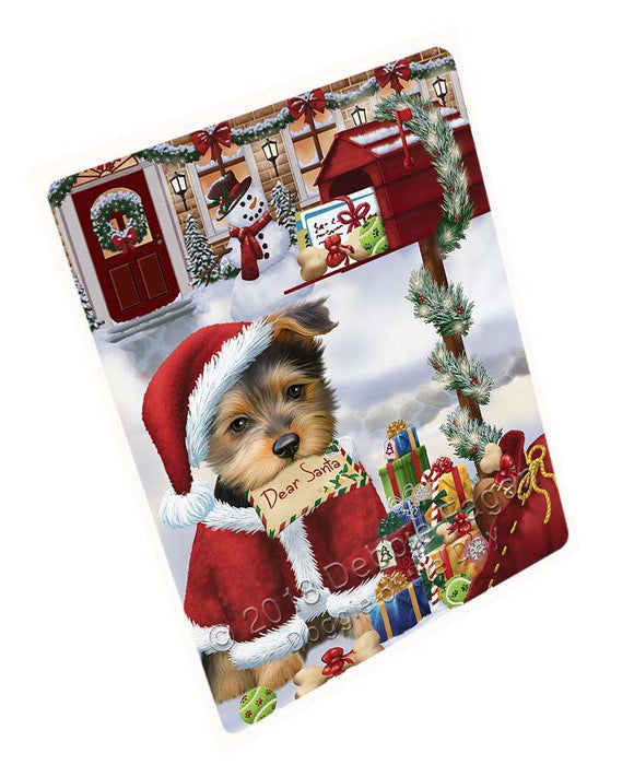 Australian Terrier Dog Dear Santa Letter Christmas Holiday Mailbox Large Refrigerator / Dishwasher Magnet RMAG81996