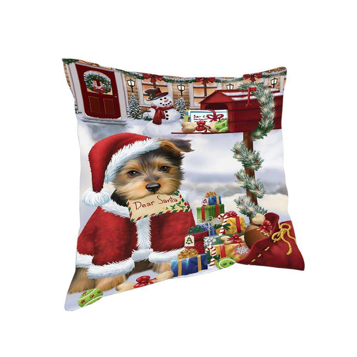 Australian Terrier Dog Dear Santa Letter Christmas Holiday Mailbox Pillow PIL70700