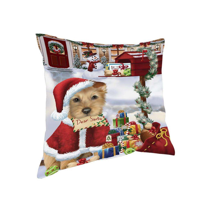 Australian Terrier Dog Dear Santa Letter Christmas Holiday Mailbox Pillow PIL70704
