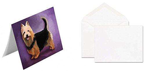 Australian Terrier Dog Handmade Artwork Assorted Pets Greeting Cards and Note Cards with Envelopes for All Occasions and Holiday Seasons