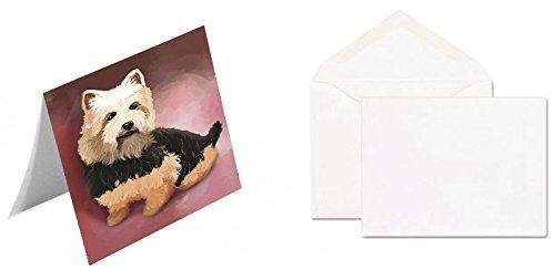 Australian Terrier Dog Handmade Artwork Assorted Pets Greeting Cards and Note Cards with Envelopes for All Occasions and Holiday Seasons