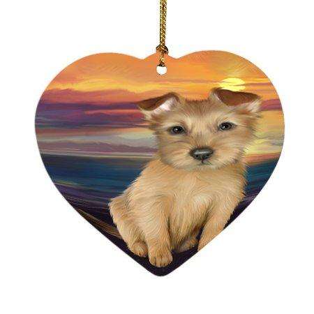 Australian Terrier Dog Heart Christmas Ornament HPOR48476