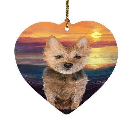 Australian Terrier Dog Heart Christmas Ornament HPOR48477