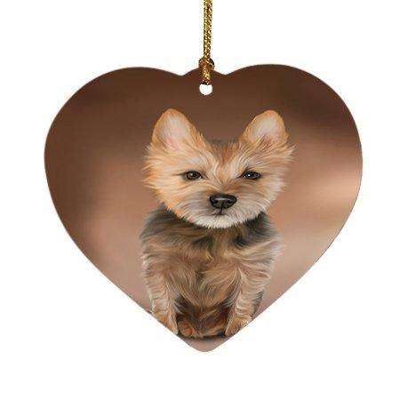 Australian Terrier Dog Heart Christmas Ornament HPOR48479