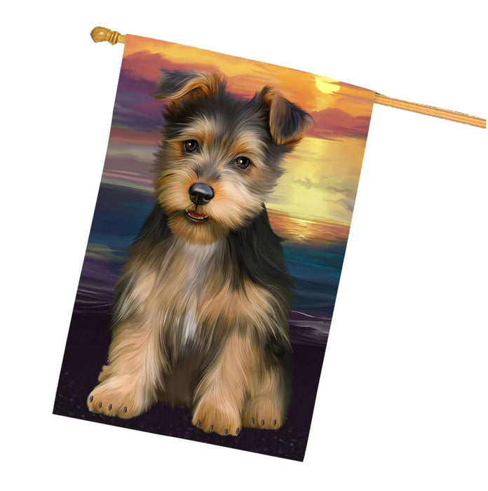 Australian Terrier Dog House Flag FLG48488