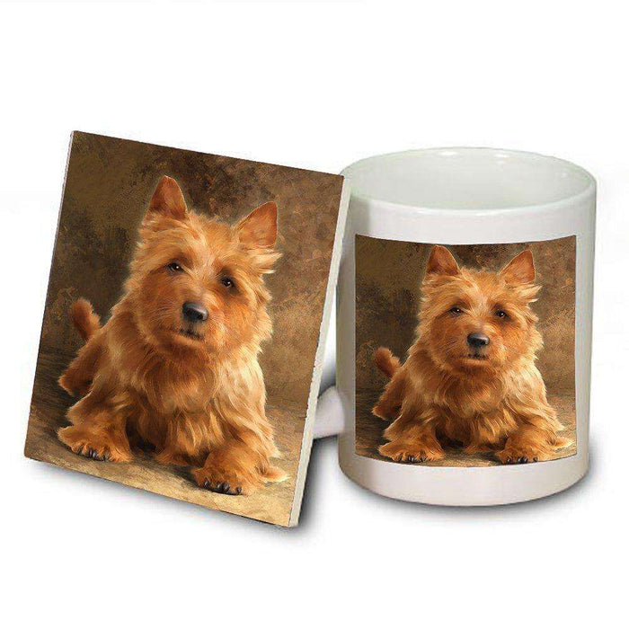 Australian Terrier Dog Mug and Coaster Set