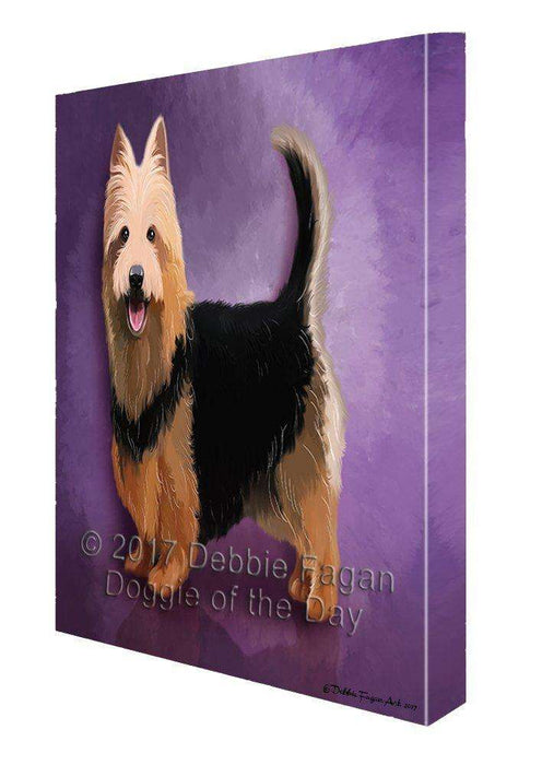 Australian Terrier Dog Painting Printed on Canvas Wall Art