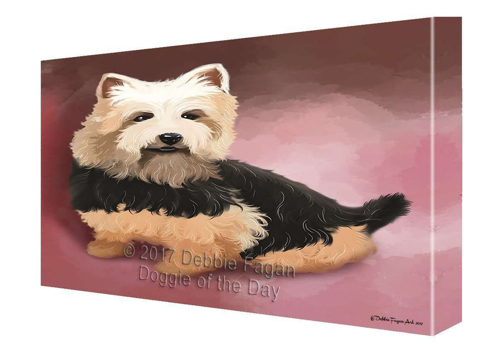 Australian Terrier Dog Painting Printed on Canvas Wall Art
