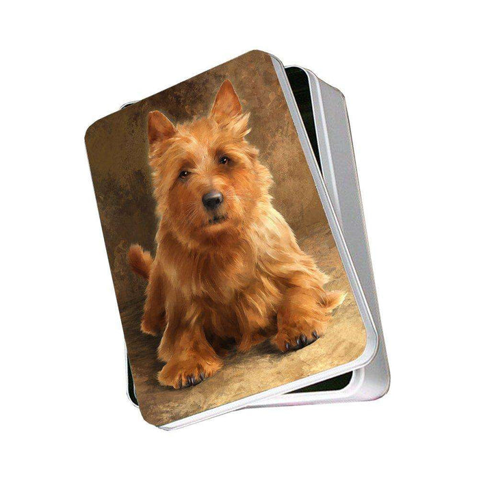 Australian Terrier Dog Photo Storage Tin