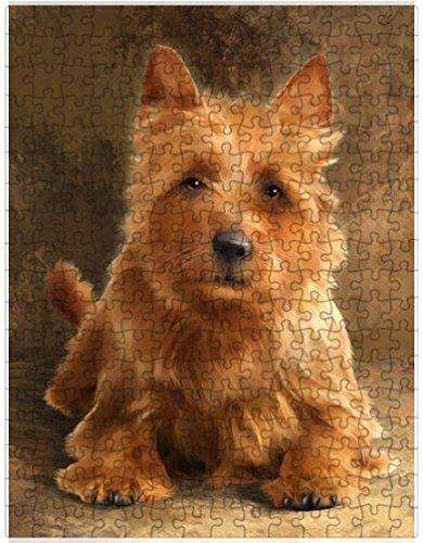Australian Terrier Dog Puzzle with Photo Tin