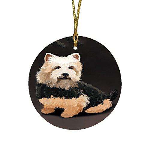 Australian Terrier Dog Round Christmas Ornament
