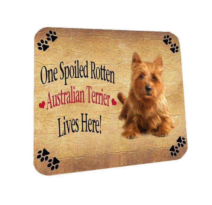 Australian Terrier Spoiled Rotten Dog Coasters Set of 4