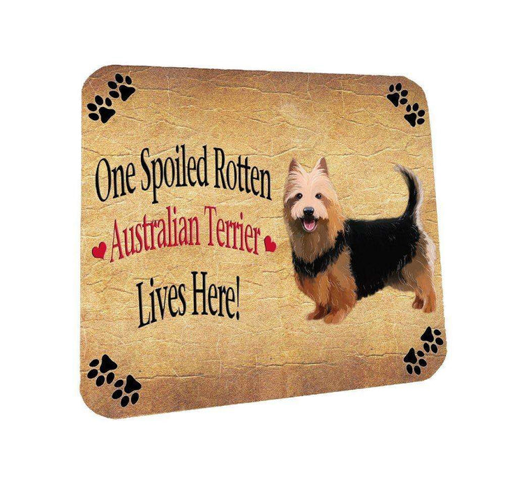 Australian Terrier Spoiled Rotten Dog Coasters Set of 4