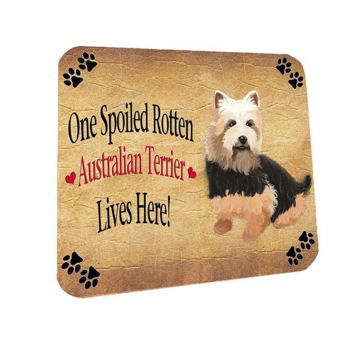 Australian Terrier Spoiled Rotten Dog Coasters Set of 4