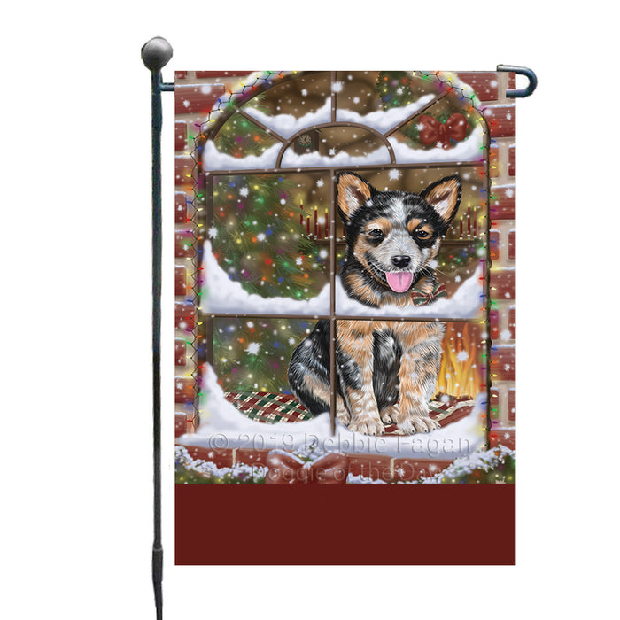 Personalized Please Come Home For Christmas Australian Cattle Dog Sitting In Window Custom Garden Flags GFLG-DOTD-A60113