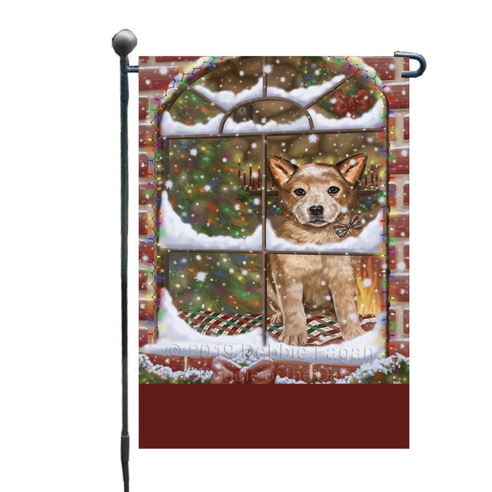 Personalized Please Come Home For Christmas Australian Cattle Dog Sitting In Window Custom Garden Flags GFLG-DOTD-A60112