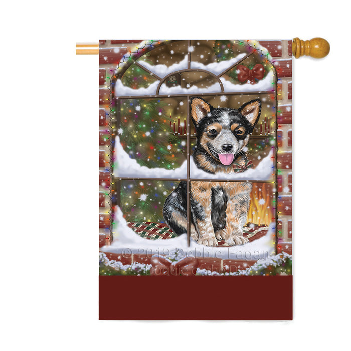 Personalized Please Come Home For Christmas Australian Cattle Dog Sitting In Window Custom House Flag FLG-DOTD-A60169