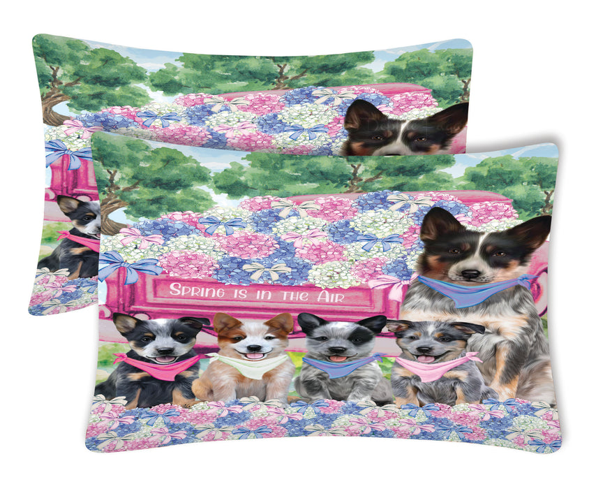 Australian Cattle Pillow Case with a Variety of Designs, Custom, Personalized, Super Soft Pillowcases Set of 2, Dog and Pet Lovers Gifts