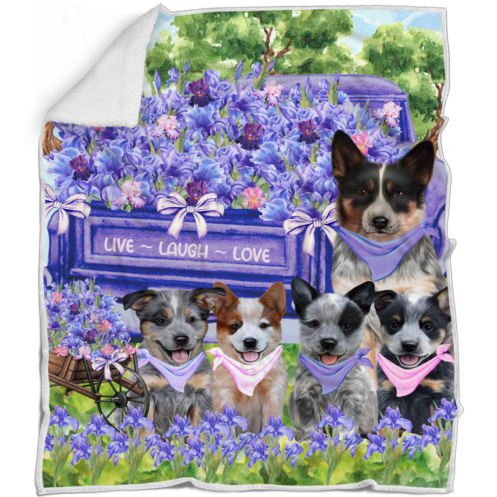 Australian Cattle Blanket: Explore a Variety of Custom Designs, Bed Cozy Woven, Fleece and Sherpa, Personalized Dog Gift for Pet Lovers